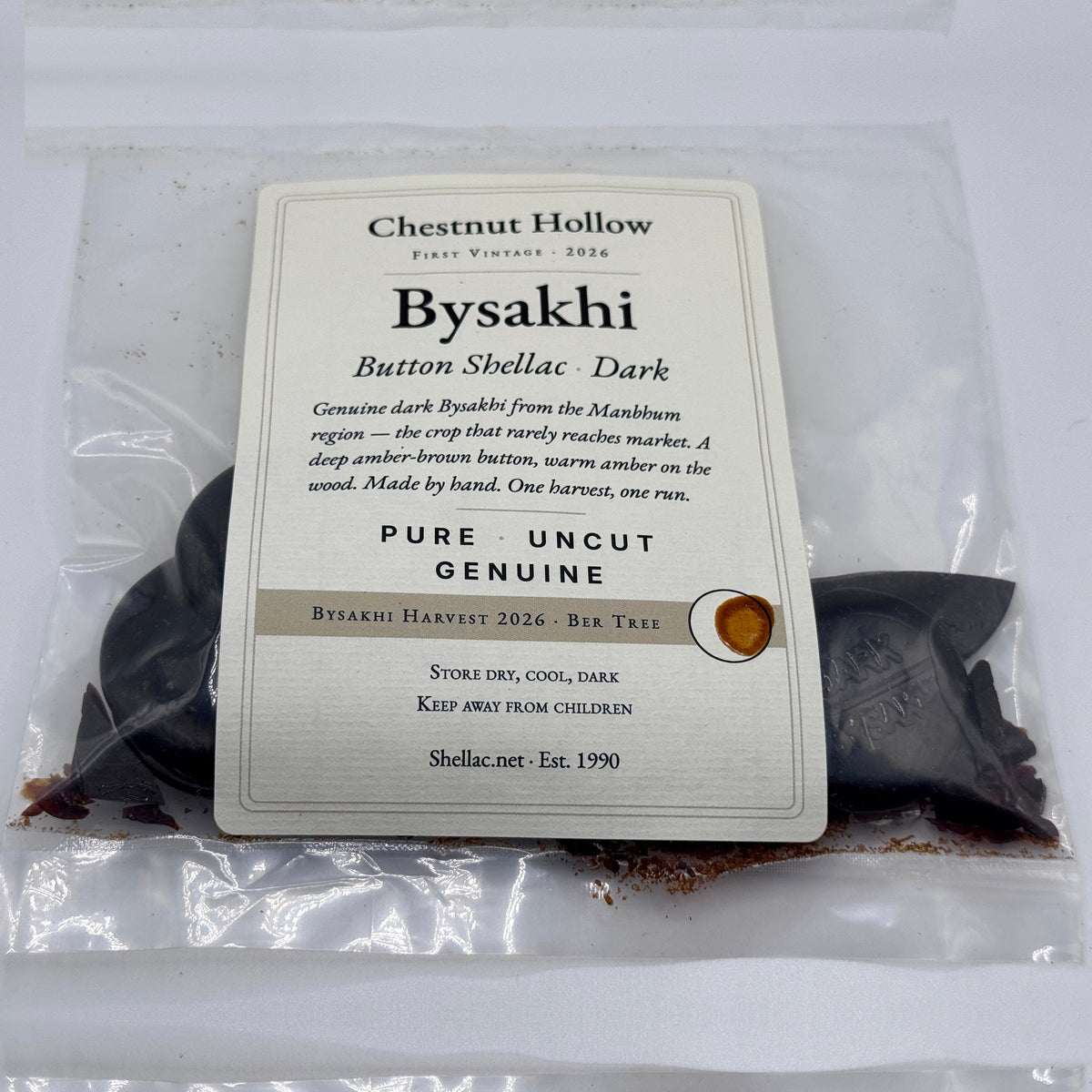 Bysakhi Dark Button Lac — 2026 Crop