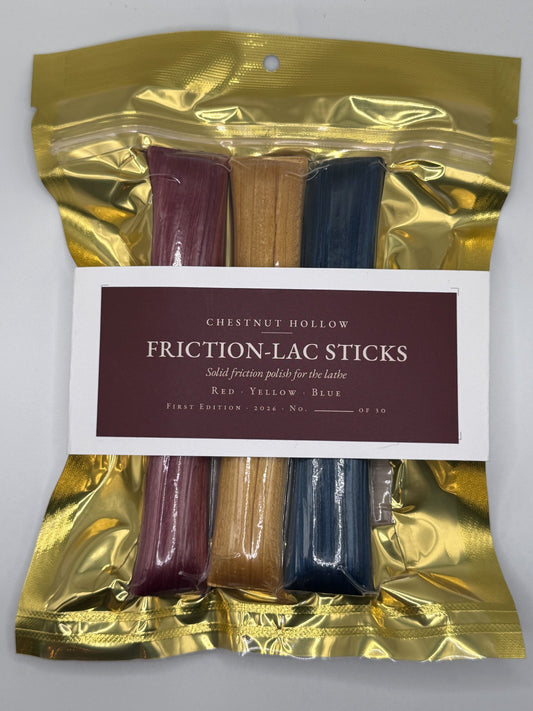 Friction-Lac Sticks First Edition Set, boxed, red yellow blue sticks visible through window