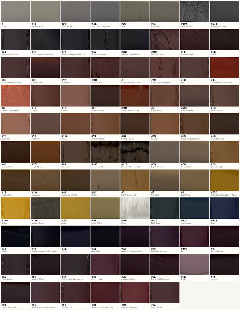 The chip wall — every color, labeled