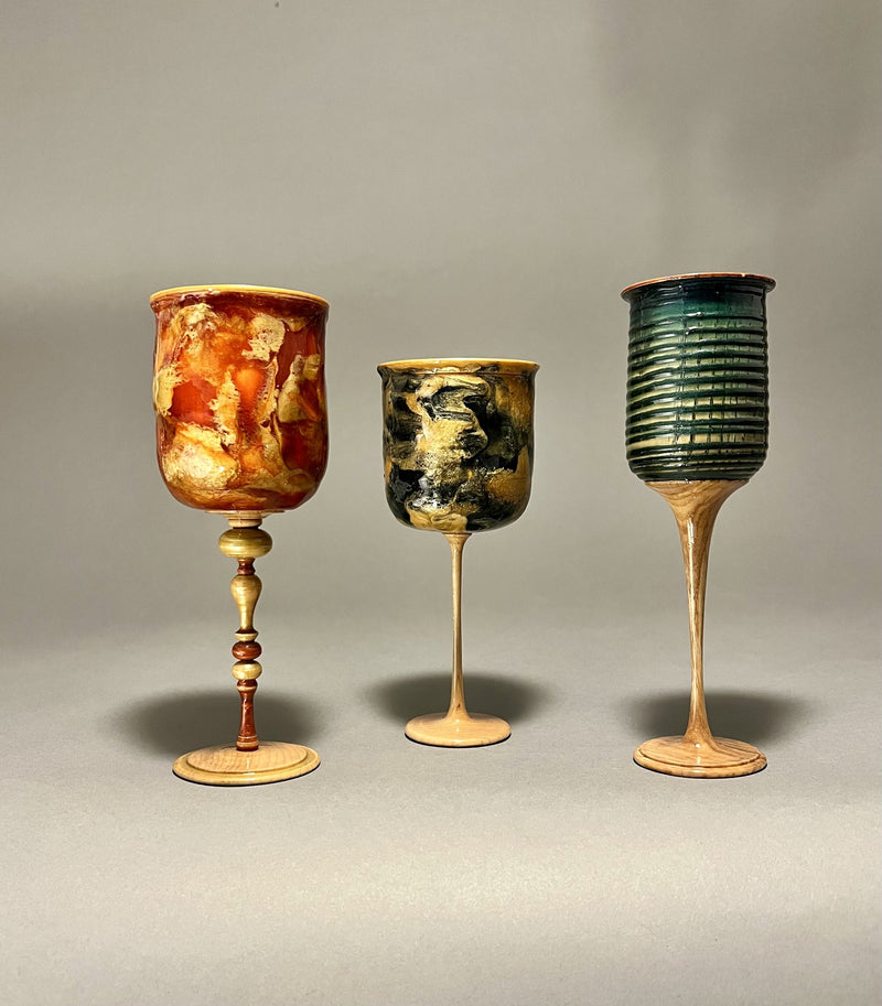 Goblets, un-burnished abstract · Tyler David
